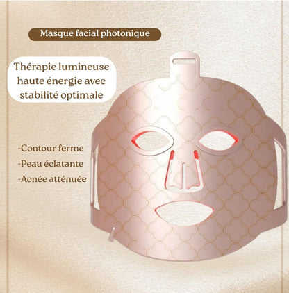 Masque LED 4-en-1 Haute Technologie – Lumière Rouge, Anti-Âge & Soin Cutané Avancé